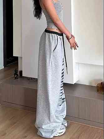 Жіночі стильні оверсайз штани з накатом двонитка Одеса