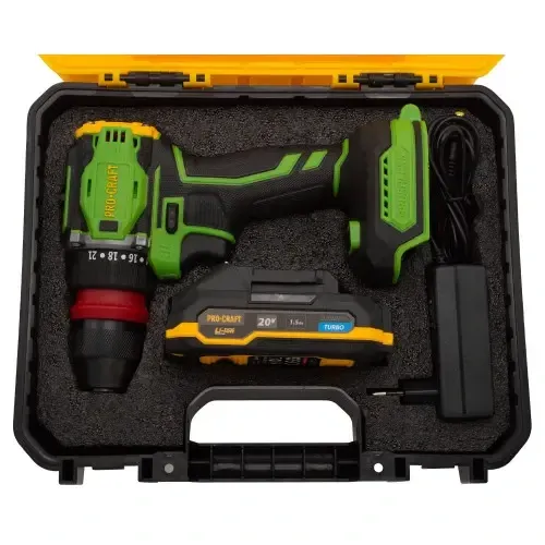 Акумуляторний шуруповерт ProCraft PA18Pro 18 В, Шурупокрут з Li‑Ion АКБ  у кейсі Гарантія 3 роки Львів - фото 9