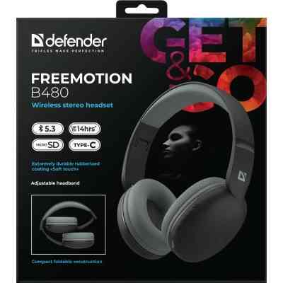 Навушники Defender FreeMotion B480 Bluetooth Black (63480) Вінниця