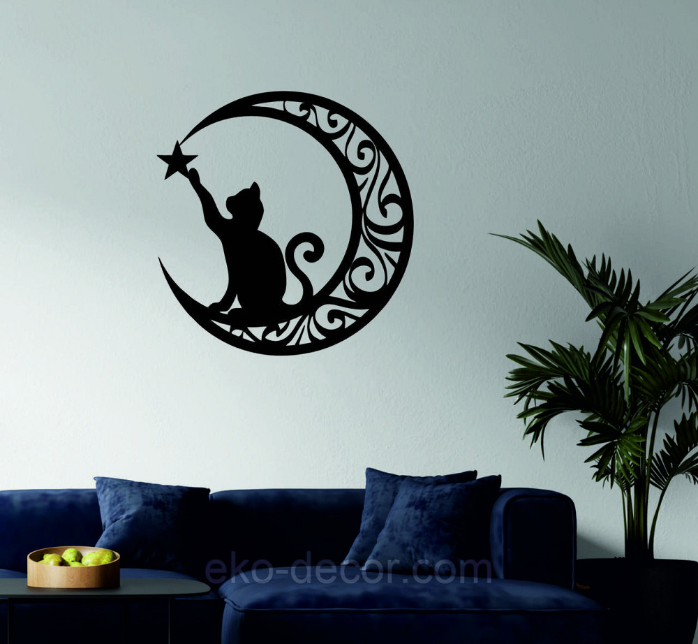 Декоративне настінне 3D Панно «Кіт» Декор на стіну з об'ємом Київ - фото 2