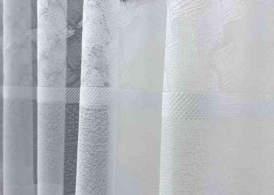Тюль жакард VR-Textil № 1777т Арка на кухню колір білий 250х155 см (53-0273) Київ