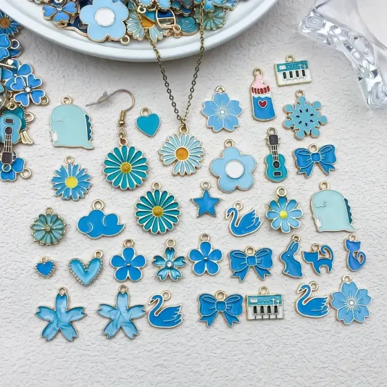 Набор эмалевых подвесок для творчества и рукоделия, 100 шт Киев