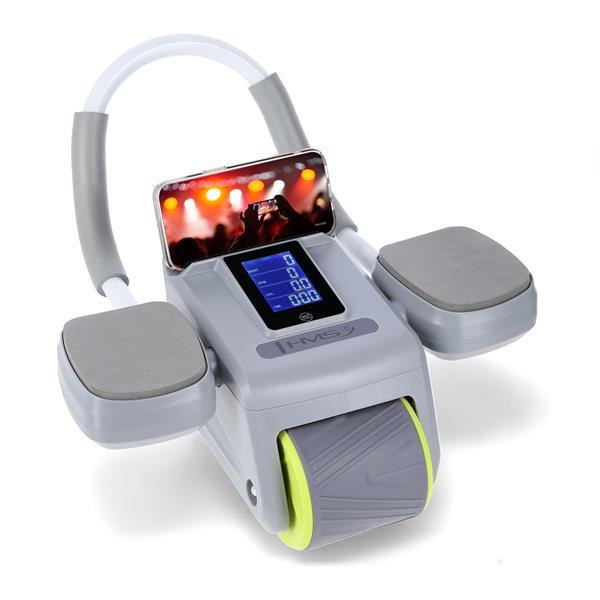 Колесо для тренування м'язів пресу HMS KA08 з LCD дисплеєм і зарядкою, сіре Київ - фото 3