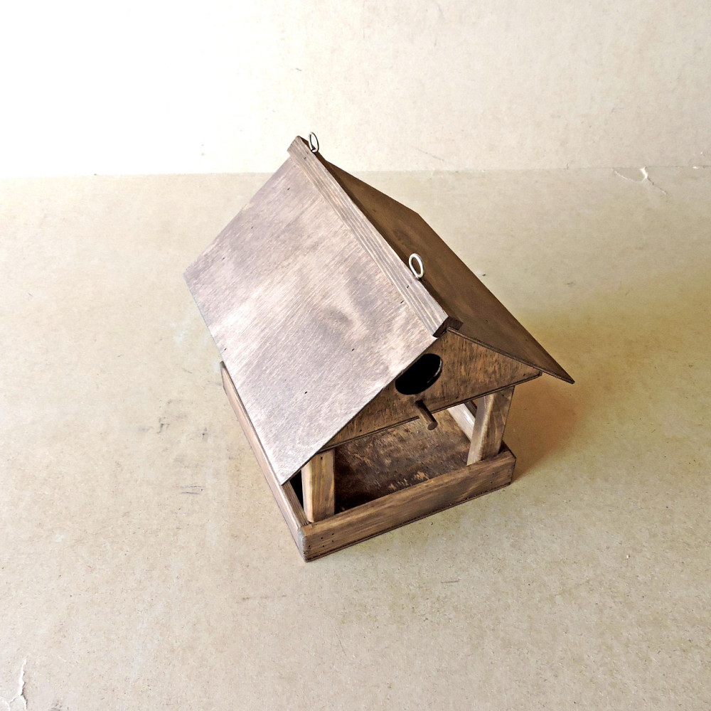 Годівниця з шпаківнею "Горихвостка" капучино Миколаїв - фото 8