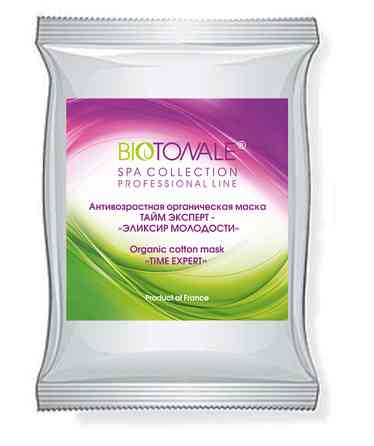 Органическая хлопковая Маска-сыворотка-TIME EXPERT для лица Biotonale  1шт Днепр