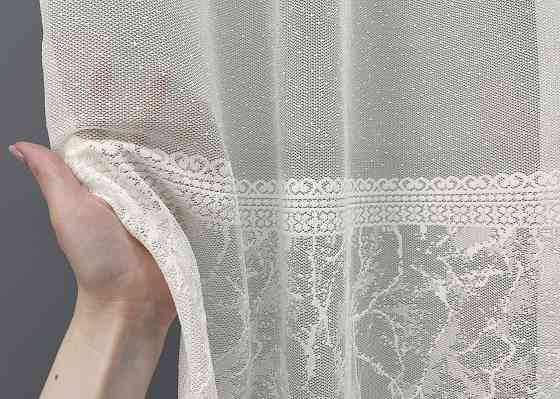 Тюль жакард, колекція "Greta" колір кремовий 1433т Київ