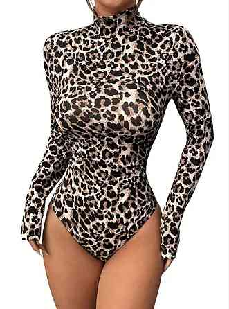 Боди с длинным рукавом леопардовый Киев