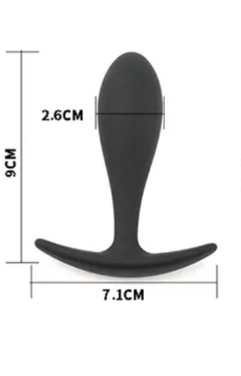 Силиконовая анальная втулка Black silicone, размер М Sex Aura Киев - изображение 6