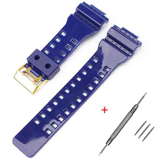 Ремінець для Casio G-Shock GA-100/110/120 Dark Blue-Glossy GD SBR Київ