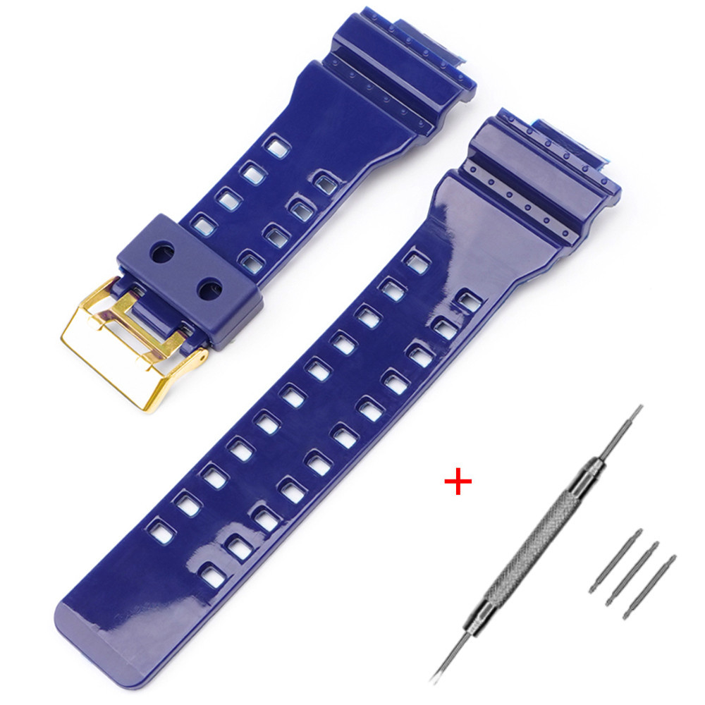 Ремінець для Casio G-Shock GA-100/110/120 Dark Blue-Glossy GD SBR Київ - фото 1