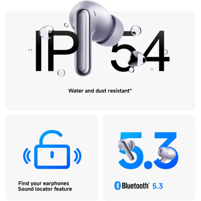 Навушники Xiaomi Redmi Buds 6 Pro (BHR9317GL) Lavender Purple (1125307) Вінниця - фото 4