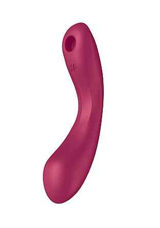 Вакуумный вибратор с тройной стимуляцией Satisfyer Curvy Trinity 1, бордовый Sex Aura Киев