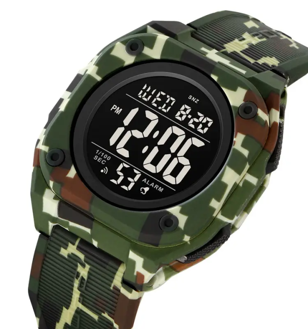 Часы мужские наручные спортивные Skmei 2160 (Зеленый камуфляж) Винница - изображение 3