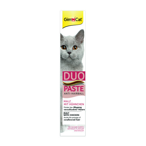 Паста GimCat DUO PASTE Anti-hairboll malt with chicken для кошек с чувствительным пищеварением всех пород мальт и курица 50г Киев - изображение 3