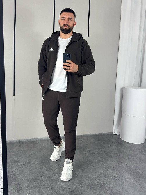 Мужской костюм из флис- полара XL-XXL, шоколад Одесса - изображение 6