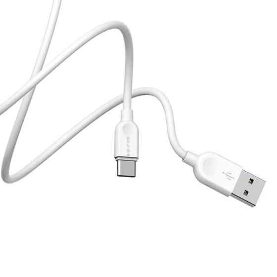 Кабель BOROFONE BX14 USB to Type-C 2.4A, 3m, PVC, TPE connectors, White Київ