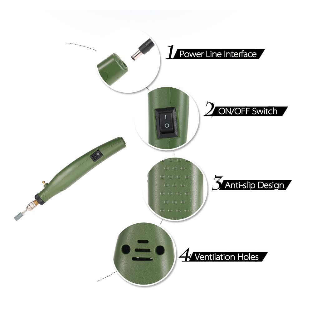 Гравер HILDA JD5202 з набором насадок, 18 В Київ - фото 7