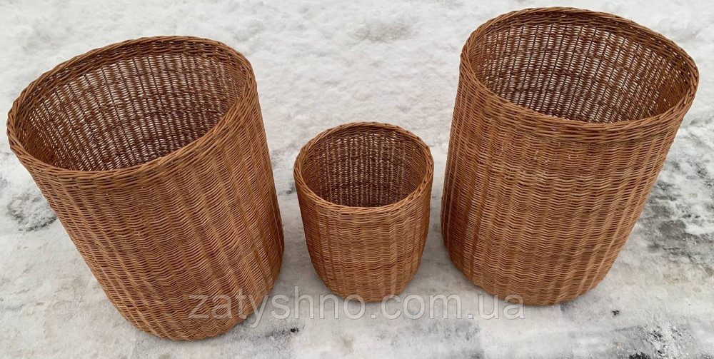 Кошик високий плетений з лози Київ - фото 4