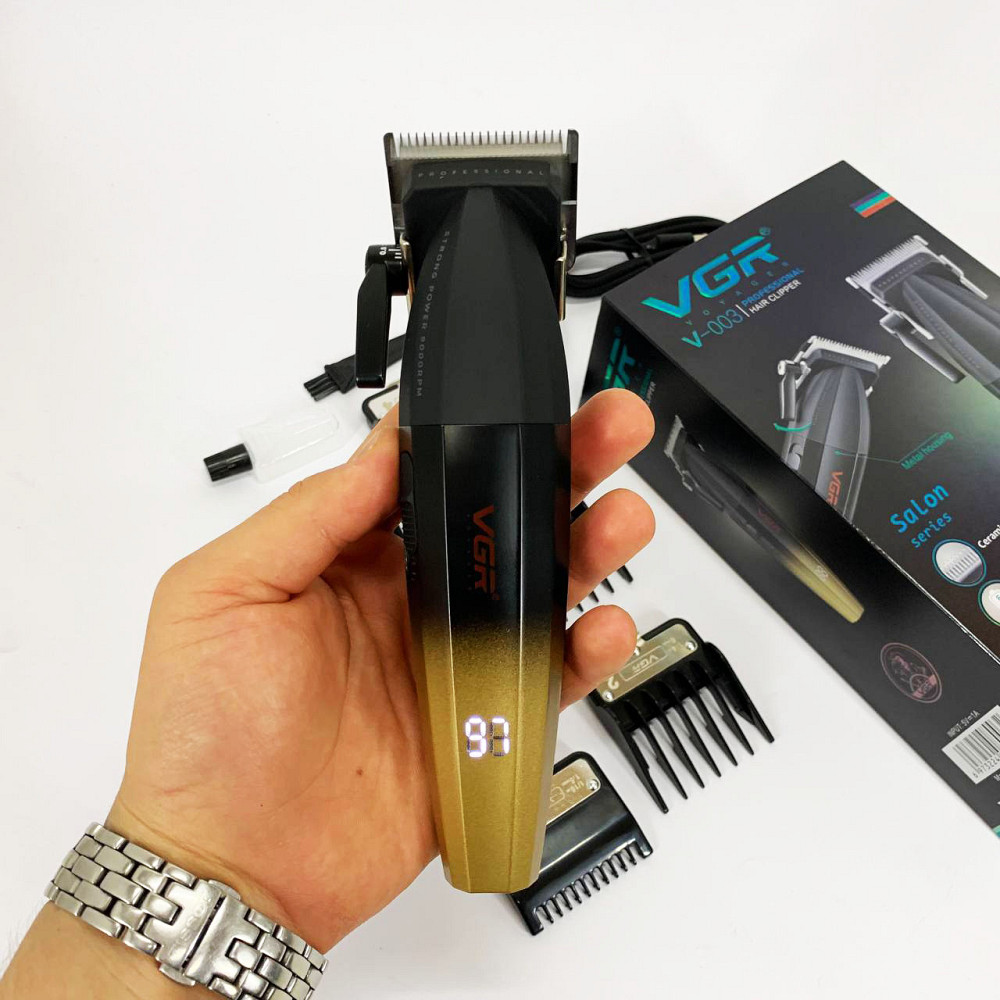 Машинка для стрижки волос без шума VGR, Машинка для стрижки мужская Стильная QR-97 Львов - изображение 8