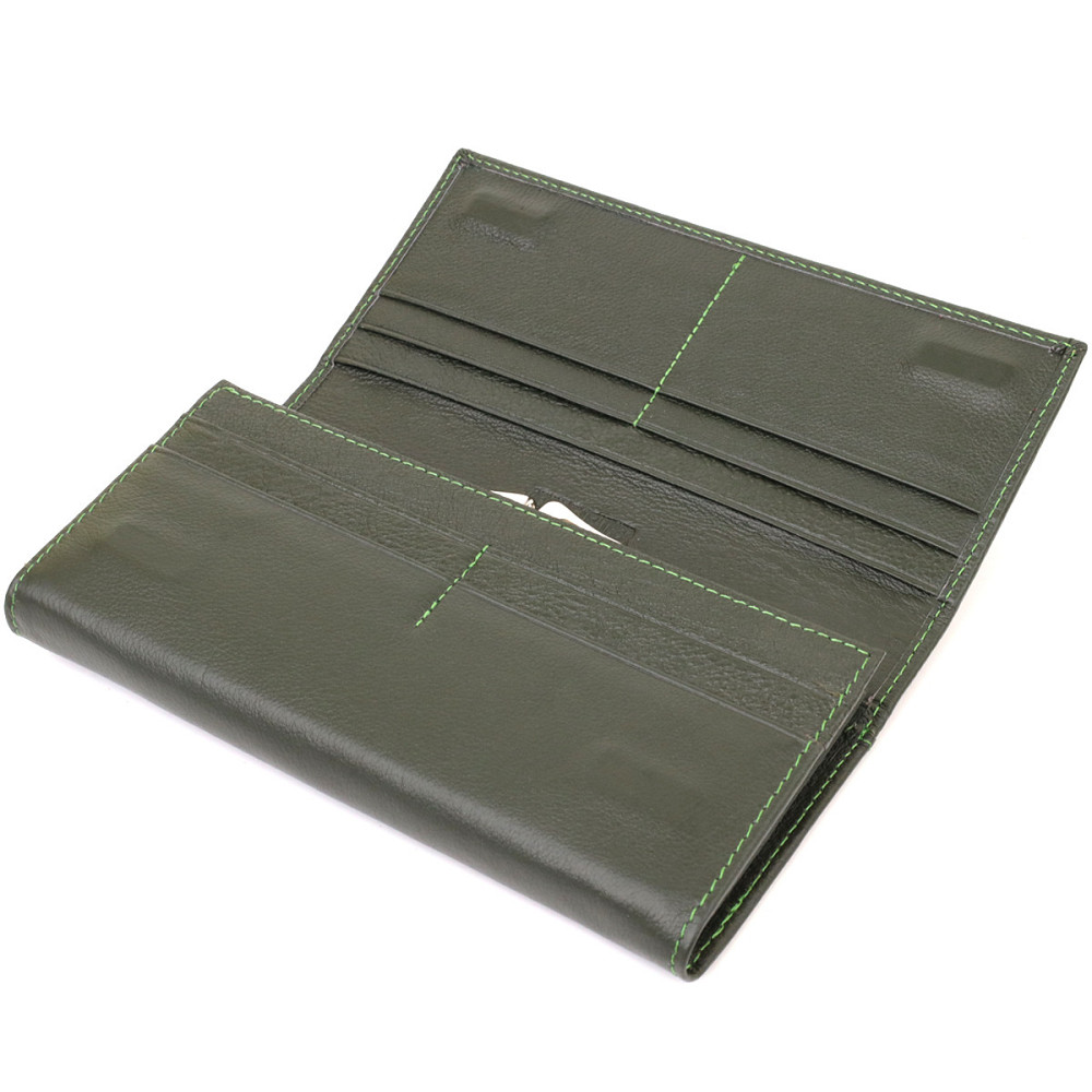 Классический кошелек для женщин на магните Зеленый (ST Leather) Киев - изображение 1