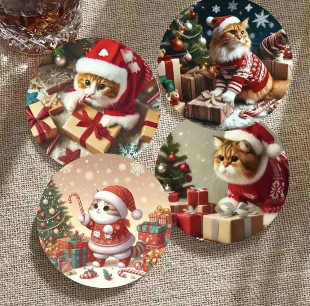 Комплект різдвяних підставок під чашки 6 шт №6 Смела - изображение 5