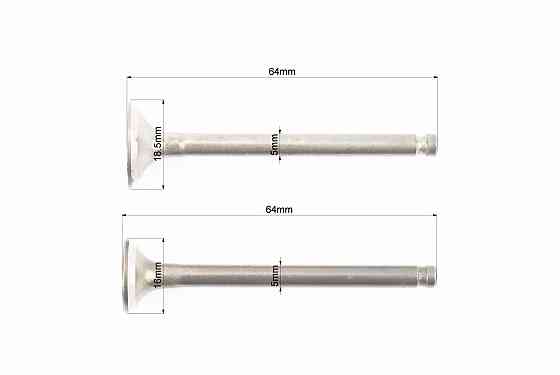Клапан впускний, випускний к-кт 64мм Київ