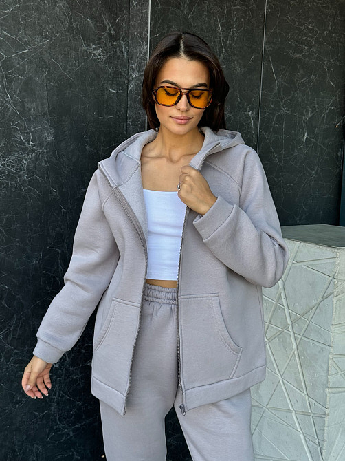 Жіночий спортивний костюм на флісі Сірий 42/44 Харків - фото 7