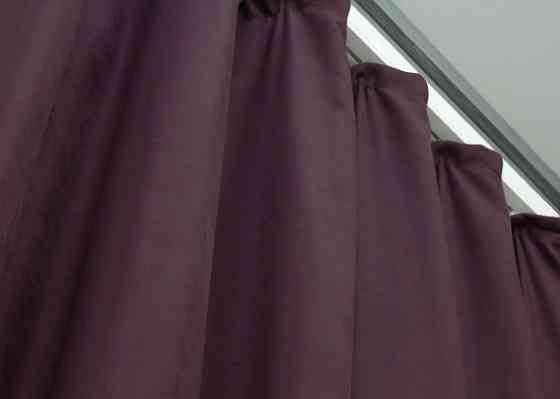 Шторная ткань нубук однотонный, Турция, цвет баклажановый 1519ш Киев