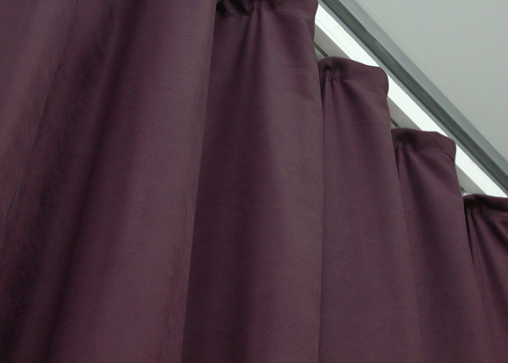 Шторная ткань нубук однотонный, Турция, цвет баклажановый 1519ш Киев - изображение 6