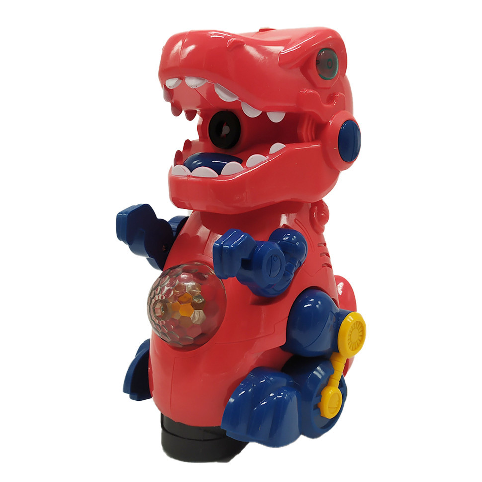 Генератор мильних бульбашок "Динозавр" ZR161 світло, звук, рух Червоний Вінниця - фото 1