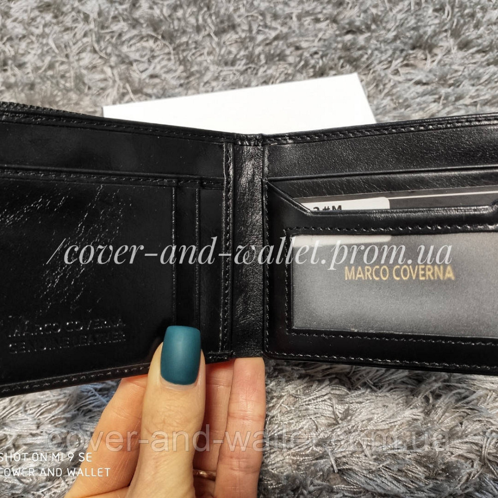 Тонкий кожаный мужской кошелек без застежки Marco Coverna BD-2 Киев - изображение 2