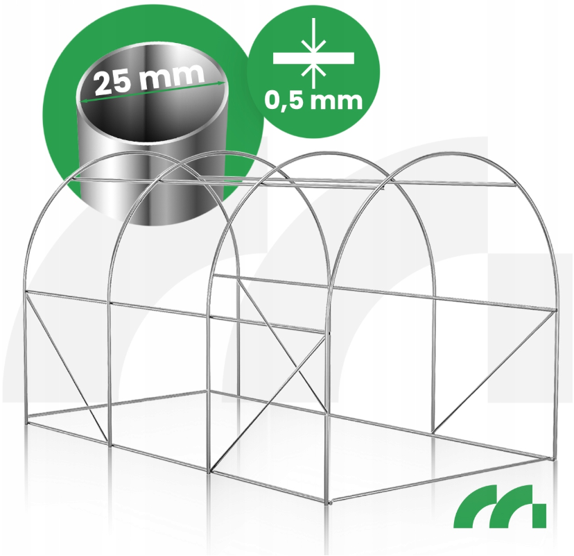 Теплица-парник садовая 7,5 м2, 2,5x3x2м Maltec (Польша) Киев - изображение 10