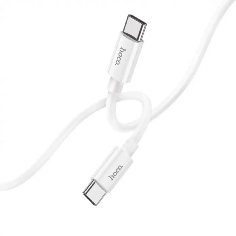 Кабель HOCO X87 Magic silicone 60W PD charging data cable for Type-C to Type-C White Київ - фото 2