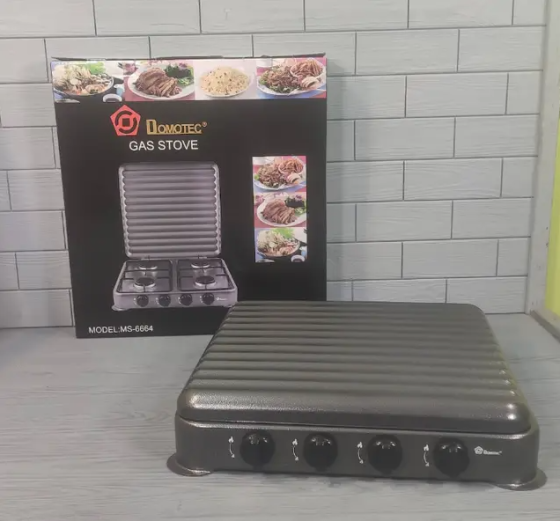 Газова настільна плита-тагунок Domotec MS-6604 на 4 конфорки для балонного газу – зручне рішення для кухні та дачі. Одеса