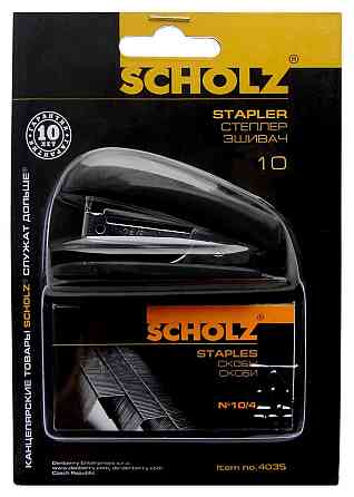Степлер металевий №10 (8 арк.) "Scholz" 20 мм. міні чорний, 4035-09SCH, шт Київ