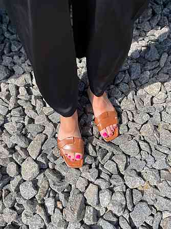 Lonza Зручні шльопанці жіночі літні коричневі на плоскій підошві штучна шкіра LONZA G1-11A р. 3 Коломыя