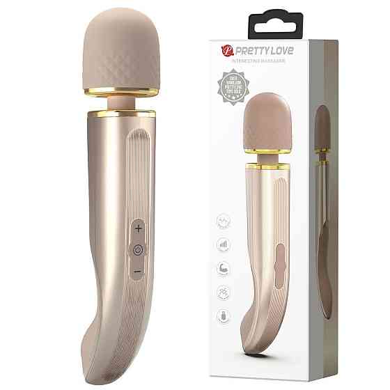 Вибромассажер микрофон PRETTY LOVE Interesting Massager Gold, 29 х 5.8 см Sex Aura Киев