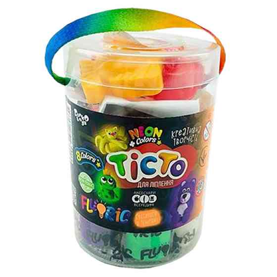 Креативна творчість "Тісто для ліплення FLUORIC" TMD-FL-8-01U 8 кольорів Вінниця