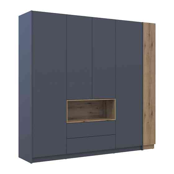Шкаф для одежды с нишей и этажеркой Doros Дейл Графит/Дуб Эвок 4 ДСП 234х52х220 DRS-011738 (42005158) Львов