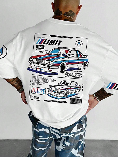 Футболка чоловіча с принтом  46 Біла 2664091004 Дніпро - фото 1