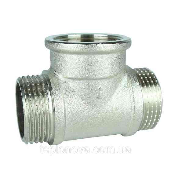 Трійник нікельований 1| НР х 1| ВР х 1| НР штампований А0274А (нк) VA Чернівці