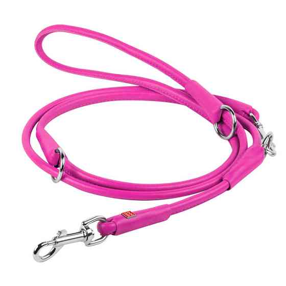 Повідець-перестібка "WAUDOG GLAMOUR" круглий (діаметр 10 мм, довжина 122,142,183см) рожевий Коломия