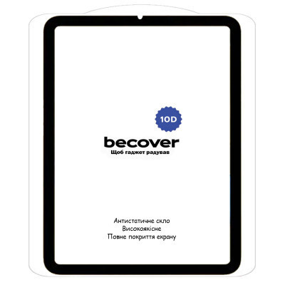 Стекло защитное BeCover 10D Apple iPad Mini 6 2021 Black (710573) Винница - изображение 2