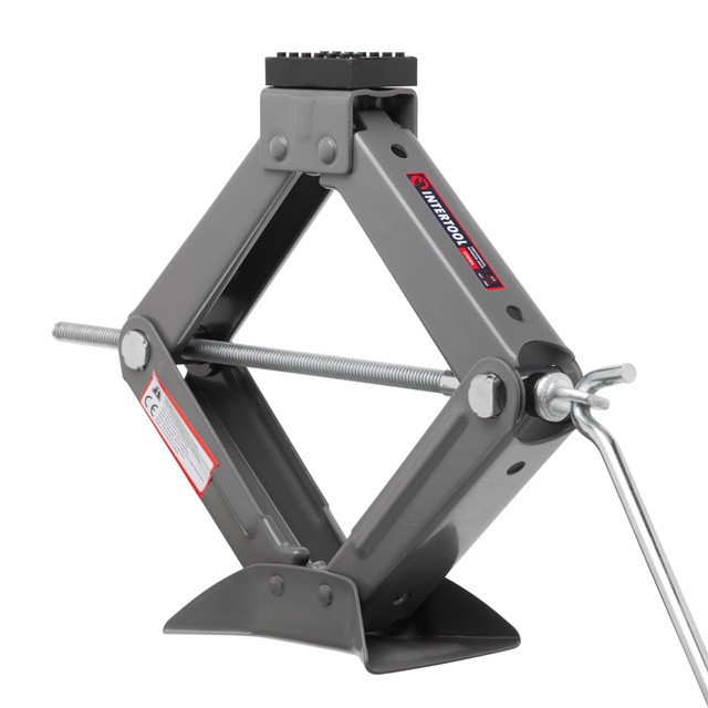 Домкрат механічний INTERTOOL GT0184, ромбоподібний 2т., гумовий упор., 110-400 мм для безпечного підйому авто Львів - фото 7