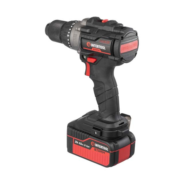 Дриль-шурупокрут акумуляторний INTERTOOL WT-0361,20 В,0-1800 об/хв,безщітковий ударний, 2-13 мм, Li-ion, 4,0 Ач, ЗП 4 A, з кейсом Львів - фото 10