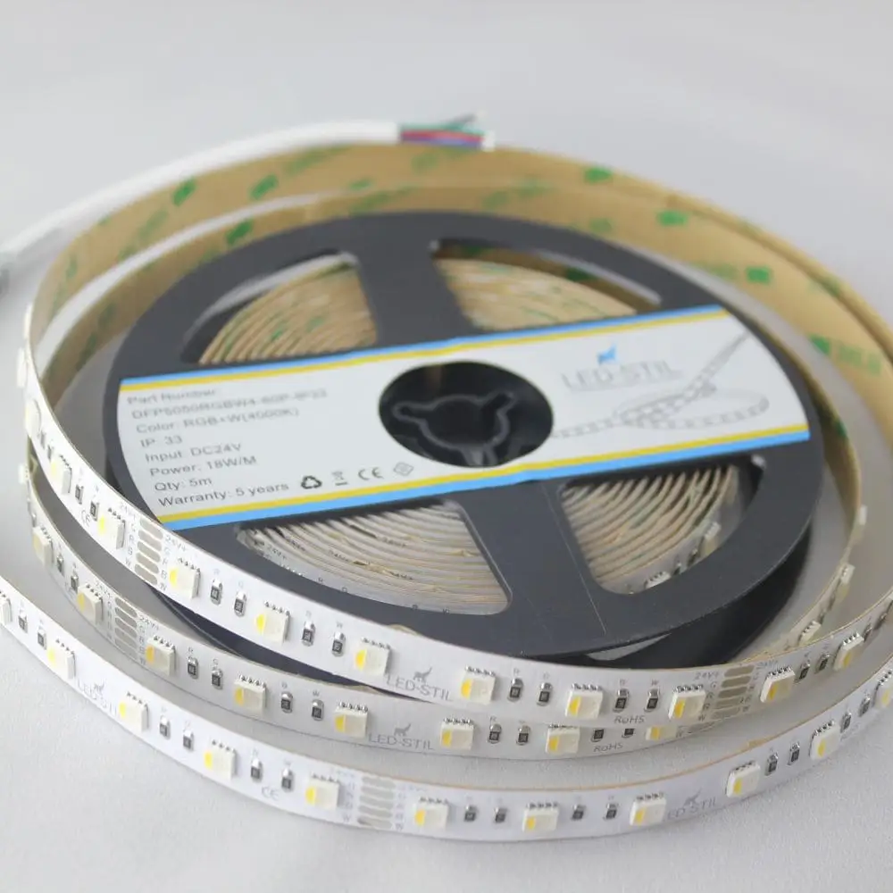 LED-STIL LED стрічка LED-STIL RGB+W (4000K), 18 W, 5050, 60 ШТ., IP33, 24V, 1100 ЛМ Коломия - фото 2