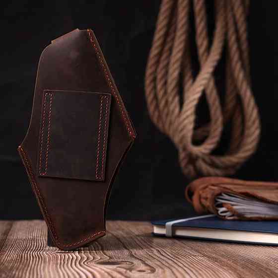 Оригінальний чохол для телефону з натуральної шкіри Vintage sale_15058 Коричневий Київ