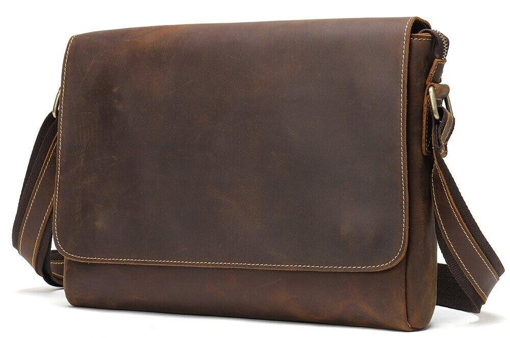 Сумка чоловіча crazy horse Vintage 14780 Коричнева Київ - фото 10