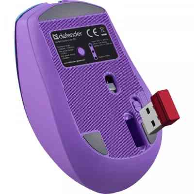 Мишка Defender Mystery MM301 LED Wireless/Bluetooth Violet (52301) Вінниця