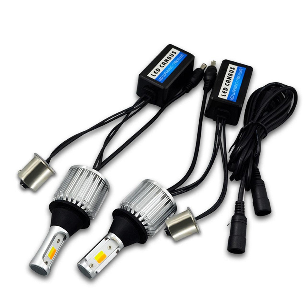 Ходові вогні BAXSTER DRL + поворот P21W Cob Light CANBUS BAU15S 12V Харків - фото 2